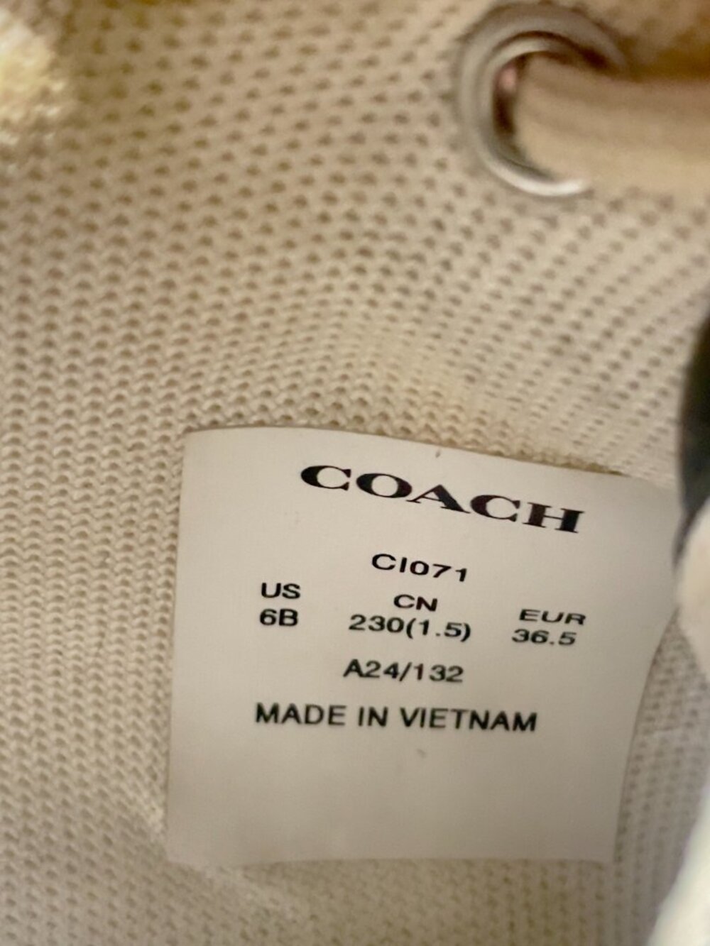 Coach | Colorblock White Blue | Lace Up Low Top Mesh Leather Athletic |Original - Picture 7 of 8